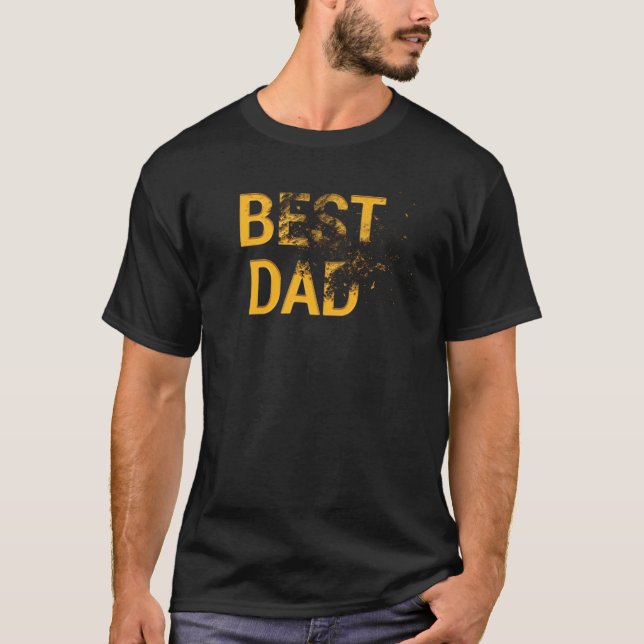 Best Dad Zerfallendes T-Shirt Design (Framsida)