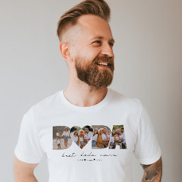 Best Dada, 4 fotokollage, första Fars dag T Shirt