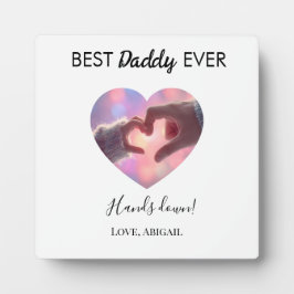 Best Daddy Ever Heart Tabletop Plaque with Easel