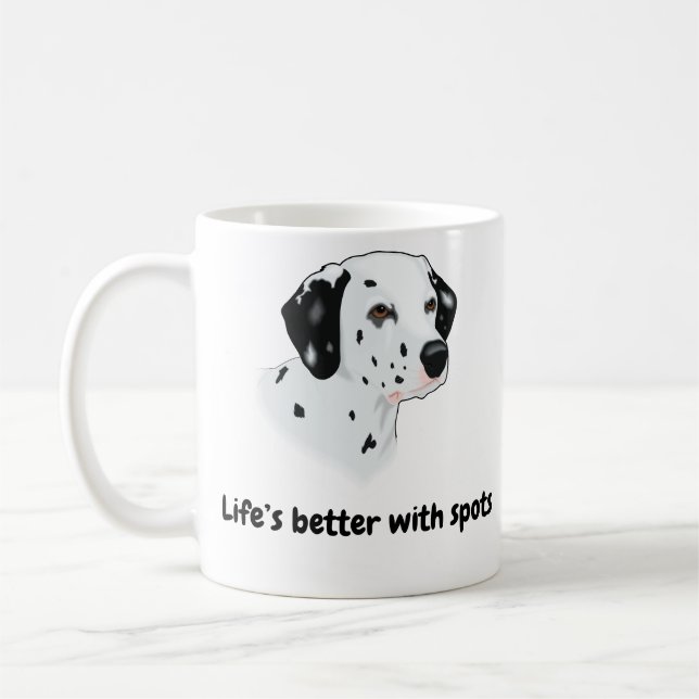BEST. Dalmatien Mugg - Livet är bättre... (Vänster)