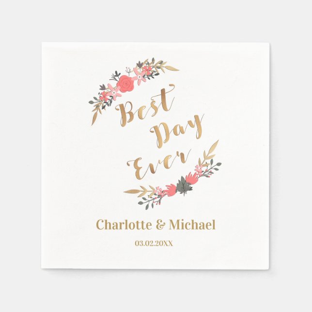 Best day ever! pappersservett (Framsidan)