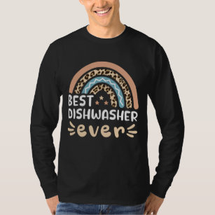 Best Dishwasher nånsin Leopard Rainbow Gift Mamma T Shirt