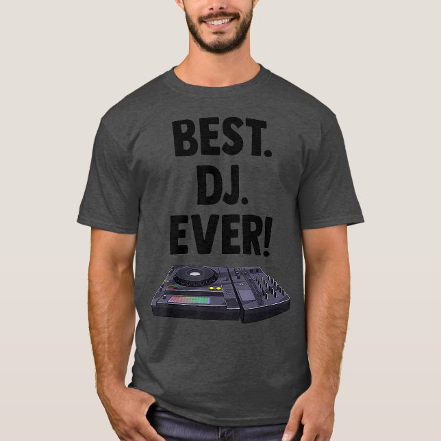 Best DJ någonsin Turntable Music Novelity Equalize T Shirt (Framsida)