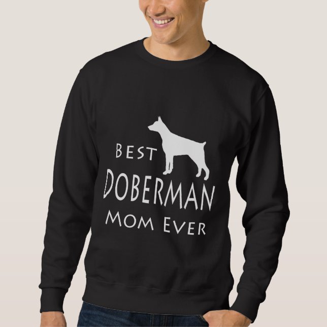 Best Doberman Mamma någonsin 116 Lång Ärmad Tröja (Framsida)