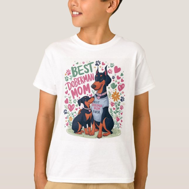 Best Doberman Mamma någonsin T Shirt (Framsida)