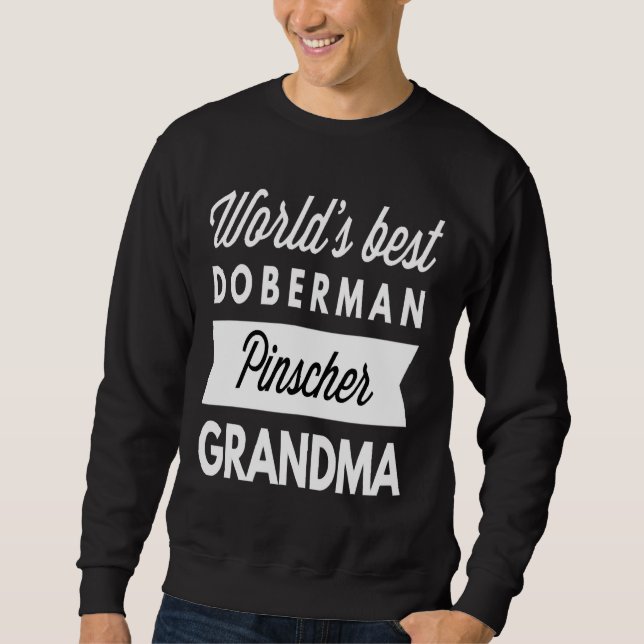 Best Doberman Pinscher Grandma Lång Ärmad Tröja (Framsida)