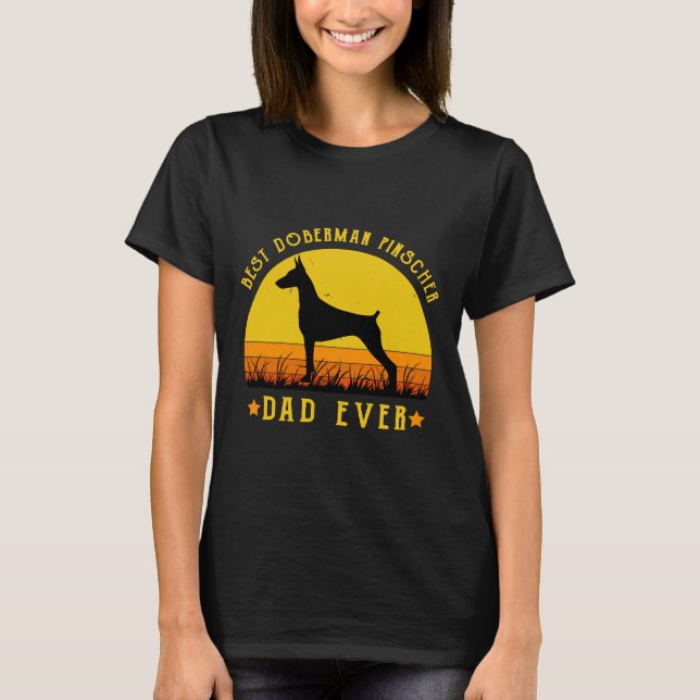 Best Doberman Pinscher Pappa All Funny Pappa Graph T Shirt (Framsida)