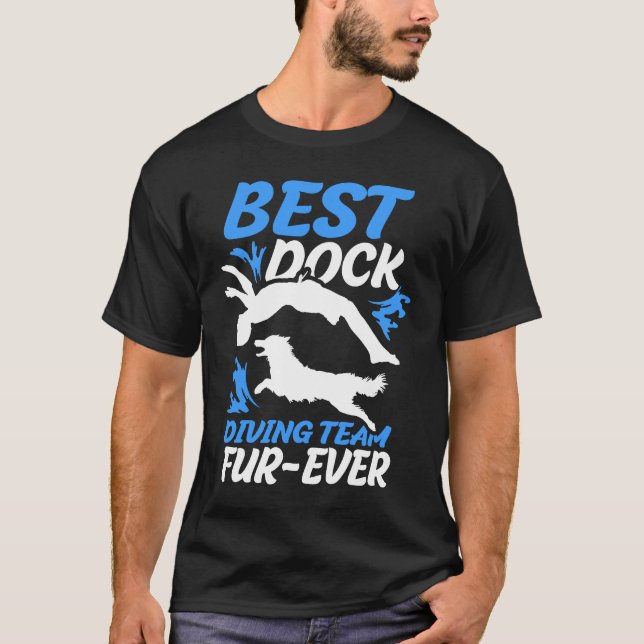 Best Dock Diving Team Päls Dockar Jumping T Shirt (Framsida)