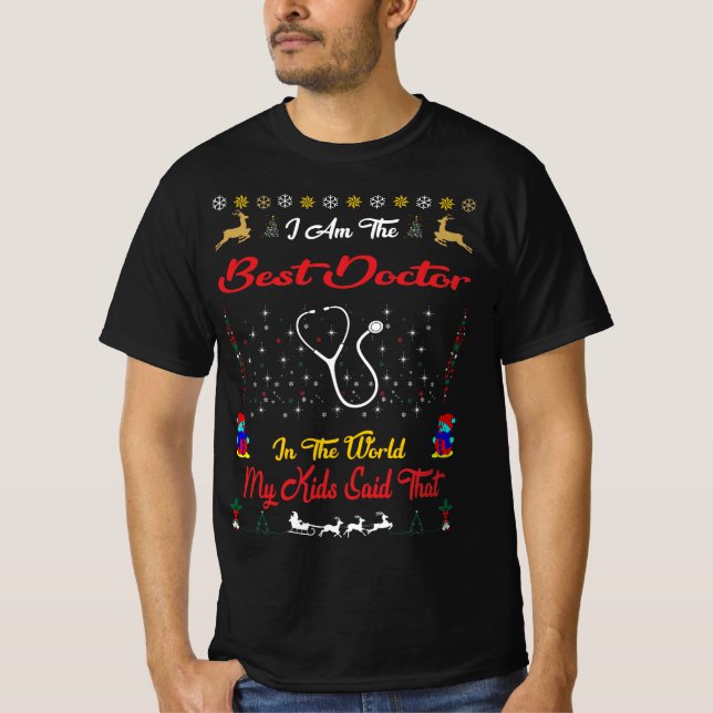 Best Doctor Christmas T Shirt (Framsida)