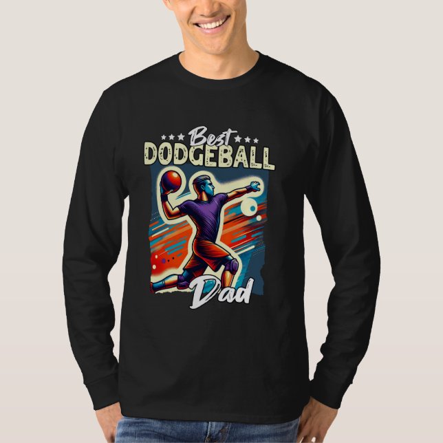 Best Dodgeball Pappa spelar Dodgeball T Shirt (Framsida)