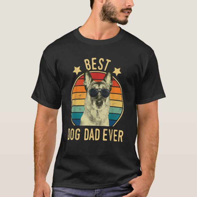 Best Dog Dad Ever Belgian Malinois Fathers Day T Shirt (Framsida)