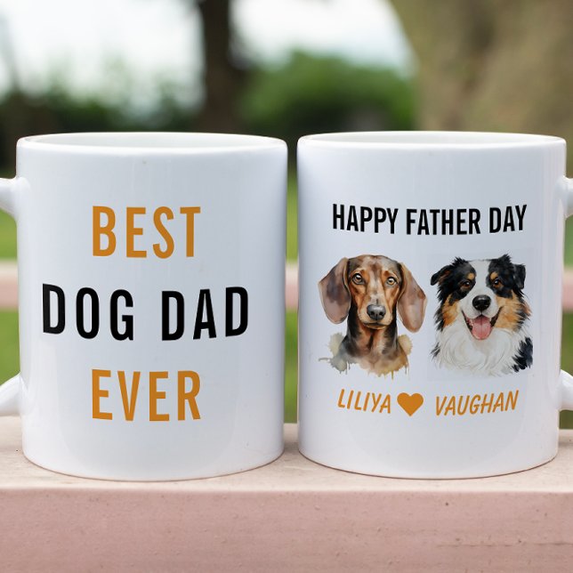 Best Dog Dad Ever Custom | Funny Dog  Mugg (Best Dog Dad Ever Custom | Funny Dog Coffee Mug)