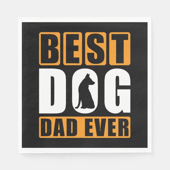 Best Dog Dad Ever Pappersservett (Framsidan)