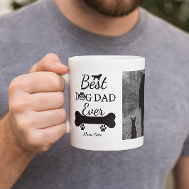 Best Dog Dad Ever Personalized Photo Kaffemugg