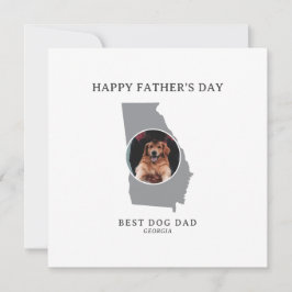 Best Dog Dad Georgia Photo Father’s Day  Julkort