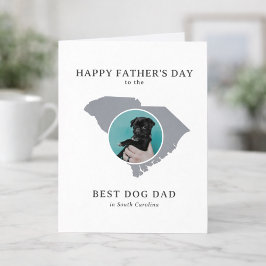 Best Dog Dad in South Carolina Photo Father’s Day  Helgkort
