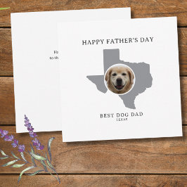 Best Dog Dad in Texas Father’s Day Photo Julkort