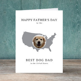 Best Dog Dad in the USA Father's Day Photo Helgkort