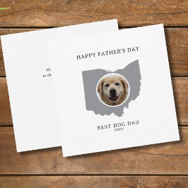Best Dog Dad Ohio Photo Father’s Day Julkort
