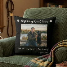 Best Dog Dad Paws Pet Photo Black
