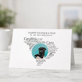 Best Dog Dad South Carolina  Father’s Day Photo Helgkort