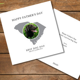 Best Dog Dad South Carolina Photo Father’s Day Julkort