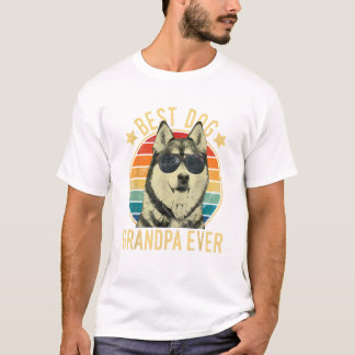 Best Dog Grandpa Ever Siberian T Shirt
