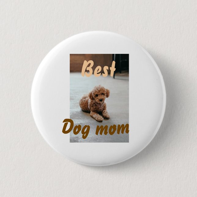 Best dog mom brown puddle pet dog cat mothers day  knapp (Framsida)