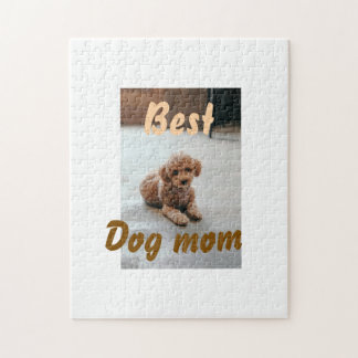Best dog mom brown puddle pet dog cat mothers day  pussel