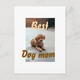 Best dog mom brown puddle pet dog cat mothers day  vykort