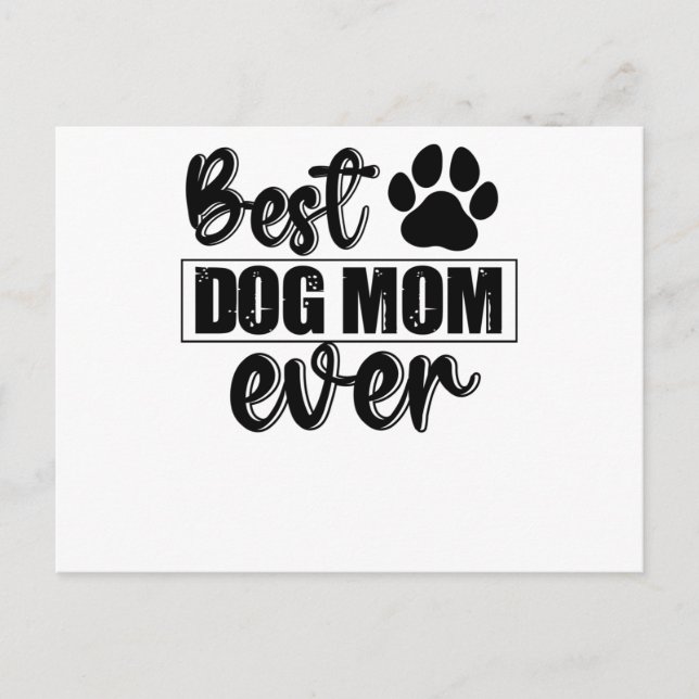 Best Dog Mom Ever Inbjudan Vykort (Framsida)