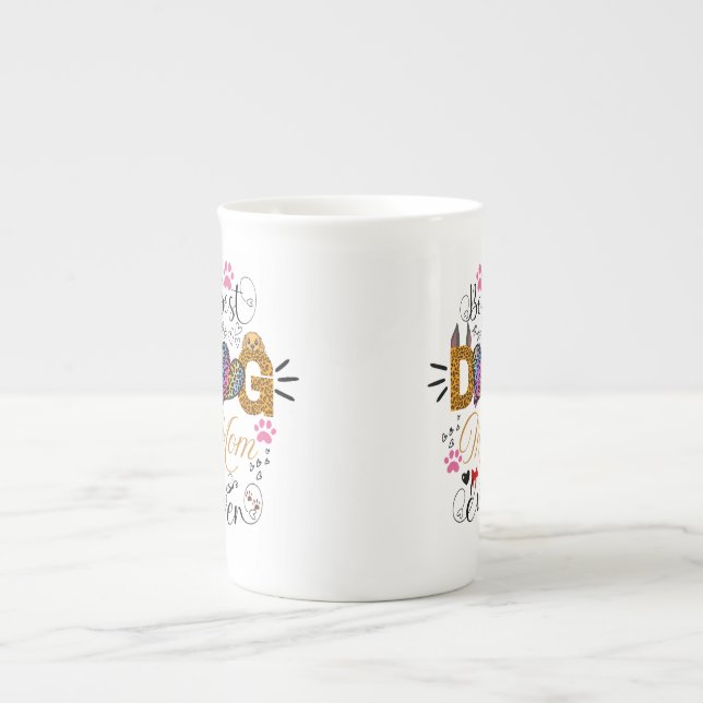 Best Dog Mom Ever Shirt – Leopard Print dog Mom  Benporslin Mugg (Framsidan)