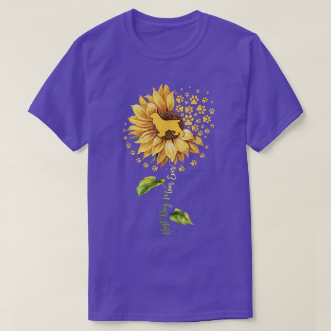 Best Dog Mom Ever Sunflower Cocker Spaniel Dog Lov T Shirt (Design framsida)