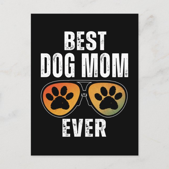 BEST DOG MOM EVER VYKORT (Framsida)