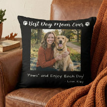 Best Dog Mom Paws Pet Photo Black