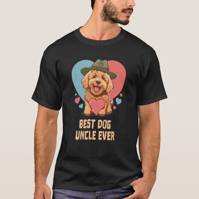 Best Dog Uncle Ever Goldendoodle Dog Dad Cute Dog T Shirt (Framsida)