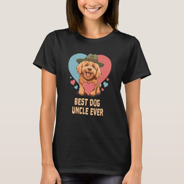 Best Dog Uncle Ever Goldendoodle Dog Dad Cute Dog T Shirt (Framsida)