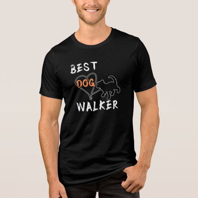 Best Dog Walker T Shirt (Framsida)