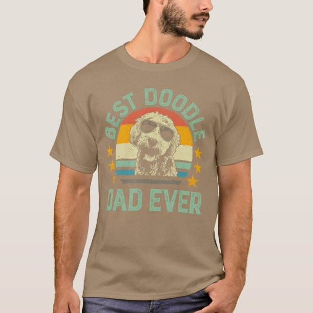 Best Doodle Dad Evershirt Goldendle Dad Retroee Gi T Shirt (Framsida)
