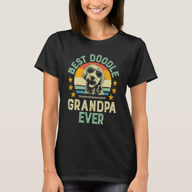 Best Doodle Grandpa Ever  Goldendoodle Grandpa T Shirt (Framsida)