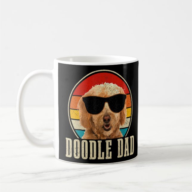 Best Doodle Pappa någonsin Goldendoodle Hund Far D Kaffemugg (Vänster)
