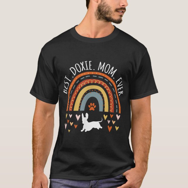 Best Doxie Mamma någonsin Regnbåggåvor Dachshund Ä T Shirt (Framsida)