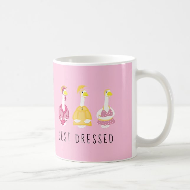 Best Dressed Funny Porch Goose Kaffemugg (Höger)