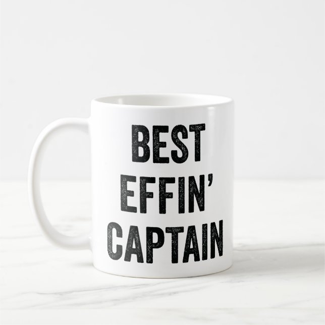 Best Effin-kapten Kaffemugg (Vänster)