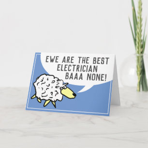 Best Electrician Pub None - Sheep Pun Kort