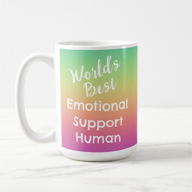 Best Emoation Support Human Rainbow Kaffemugg (Vänster)