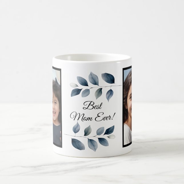 Best Ever 2 Photo Keepsake Mothers Day Mom Gift Kaffemugg (Center)