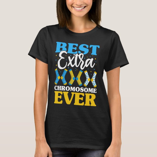 Best Extra Chromosome Ever  Down Syndrome Kids Soc T Shirt (Framsida)