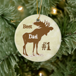 Best Far Moose Award Ornaments Julgransprydnad Keramik