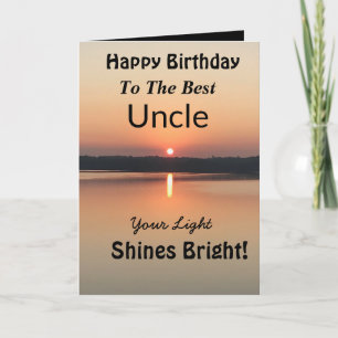 Best farbror Birthday Shines Bright Kort